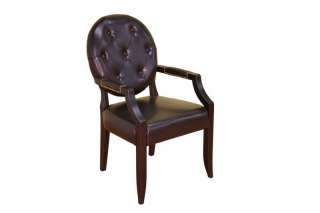 ESPRESSO Brown Leather Dining Chair  
