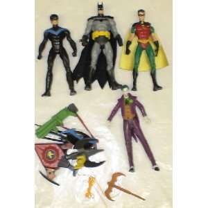   Lot of 4 Loose Batman Figures w/ Robin Nightwing Joker Toys & Games