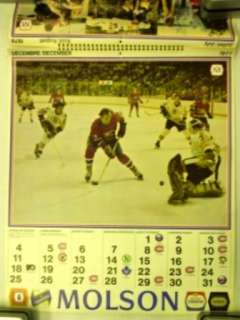 Original 1977 78 Molson Montreal Canadiens Calendar  