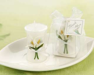 24 Calla Lily Elegance Vase Shaped Candle Wedding / Bridal Shower 