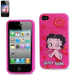 Pink Betty Boop Kiss 3D Polymer Case Iphone 4G B296 (4 Animation BB 
