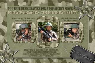 Desert Camo Camouflage Birthday Invitation Military  