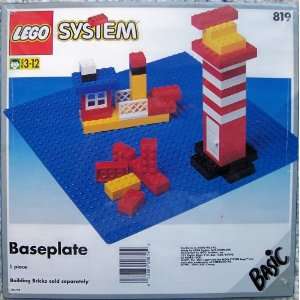  LEGO System 819 Large Blue Baseplate Toys & Games