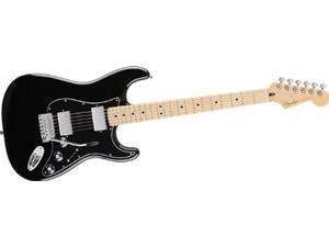   HH Stratocaster Black Maple Fretboard Electric Guitar with Gigbag