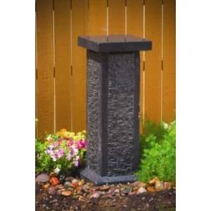 Black Polished Stone Fountains by Aquascape 4 Sided Cascading Stone 