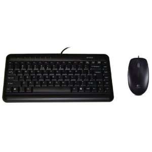   Compact Keyboard (Black) and Logitech B100 Optical USB Mouse