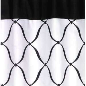   Black and White Shower Curtain by JoJo Designs White