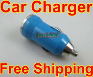 Universal Mini USB Car Charger Adapter for  MP4 iphone MP5 blue 