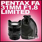 sheep skin lens bag case for pentax 31mm f1 8