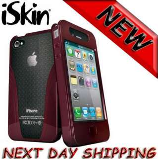 iSkin Solo Vu Designer Case for apple iPhone 4 4S Merlot Red AT&T 
