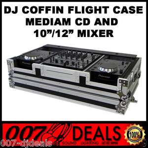 TOV 2 MED CD PLAYER 12 MIXER DJ COFFIN CASE FZ12CDIW  