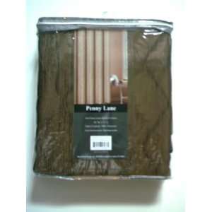   Cigar Brown Silk Look 100% Polyester Shower Curtain