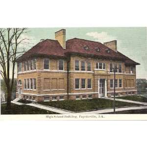  1910 Vintage Postcard High School Building   Fayetteville 