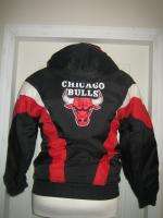Vintage Chicago Bulls Chalk Line Jacket Youth LG Hooded  