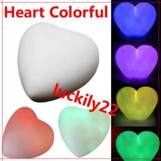 Color Changing Heart LED Lamp Candle lights xmas  