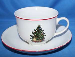  American Christmas Tree China Dinnerware Cup and Saucer (s)  