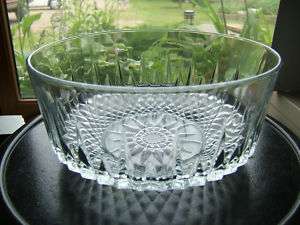 Arcoroc large clear pressed glass bowl, france  