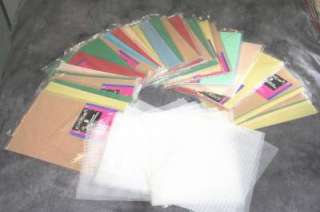 Lot of 106 New Colored/Clear Plastic Canvas Sheets Crafts Needlework 