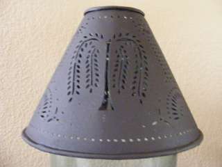 PRIMITIVE Country WILLOW TIN Clip On Lamp SHADE Home Decor (J)  