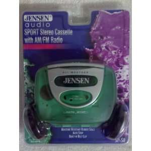  JENSEN SP50 LIME All Weather Stereo Cassette Player with 