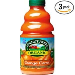 Walnut Acres Organic Orange Carrot Juice, 32 Ounce Bottle (Pack of 3 