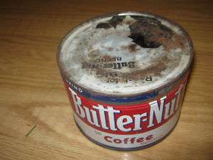 Vintage Butter Nut Drip Grind Coffee Can One lb  