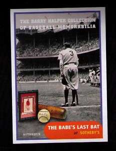 Babe Ruth from Barry Halper Sothebys Collection 1999  