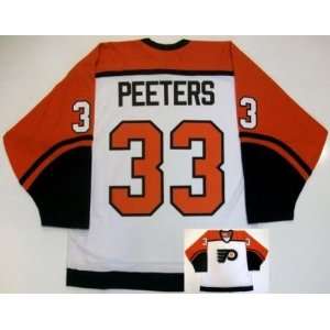   Pete Peeters Philadelphia Flyers Vintage Ccm Jersey