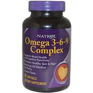 Natrol OMEGA 3 6 9 COMPLEX Lemon 90 CT SKIN & NAILS  