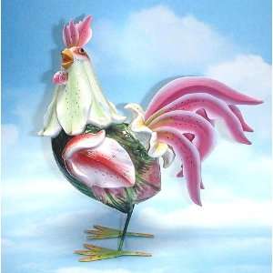  Ceramic Lily Rooster Figurine 12