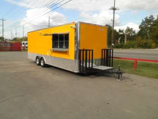 NEW 8.5 x 24 ENCLOSED FOOD CONCESSION TRAILER MAG WHEELS  