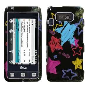  Chalkboard Star Black Phone Protector Cover for LG VS750 