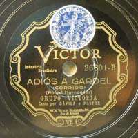 GRUPO VICTORIA Victor 26801 Adios a Gardel TANGO 78 RPM  