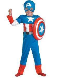 Marvel Super Hero Captain America Muscle Costume Small 2T Avenger 