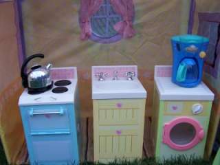   Playskool Rose Petal Cottage Playhouse Tents Dollhouse w/ stove sink