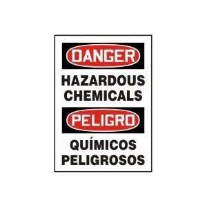  HAZARDOUS CHEMICALS (BILINGUAL) Sign   14 x 10 .040 