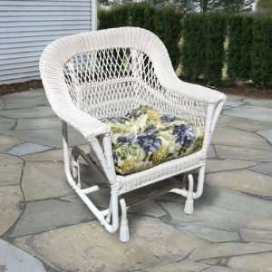 Chicago Wicker & Trading Co Mackinac Resin Wicker Outdoor Glider Chair 