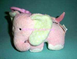   JUST ONE YEAR PINK ELEPHANT MUSICAL PLUSH CRIB TOY LIGHTS UP  