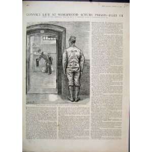   1889 Convict Life Wormwood Scrubs Warder Cell Sketch