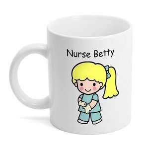    Custom Character Nurse in Scrubs Coffee Mug