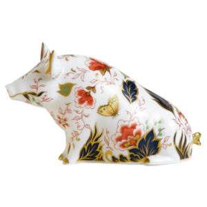 ROYAL CROWN DERBY SITTING PIG PAPERWEIGHT BRAND NEW BOX  