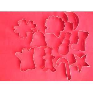 Cookie Cutters Christmas Kitchen Set of 10 Metal ; Gingerbread Boy 