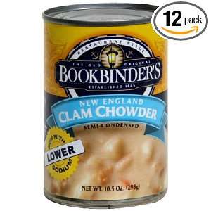 Bookbinders New England Clam Chowder, 10.5 Ounce Cans (Pack of 12 