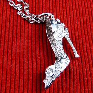   SHIPPING High Heel rhinestones LONG necklace pendants chain  