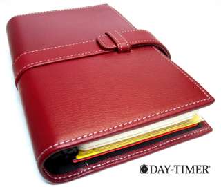 Pebble Grain Red Leather Hand Organizer by Day Timer®  
