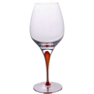    Tears & Cheers Crystal Red Wine Glass with Orange