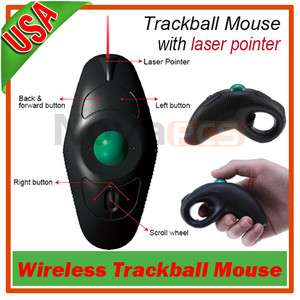  Finger HandHeld USB Laser Trackball Mouse PC Laptop Desktop computer