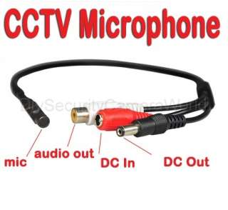 10x Wide Range Microphone MIC for CCTV Security Camera with DC Output 