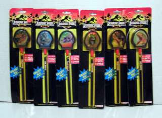   PARK Dinosaur Pencil Toppers Mint on Cards Complete Set  