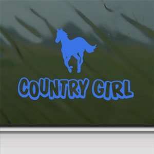  Country Girl Blue Decal Horse Cowboy Truck Window Blue 